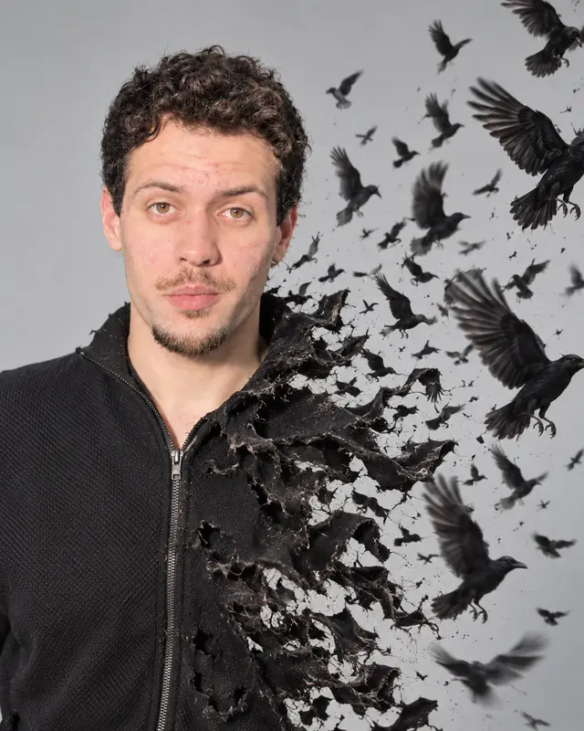 Campera de pájaros, imagen hecha con este prompt